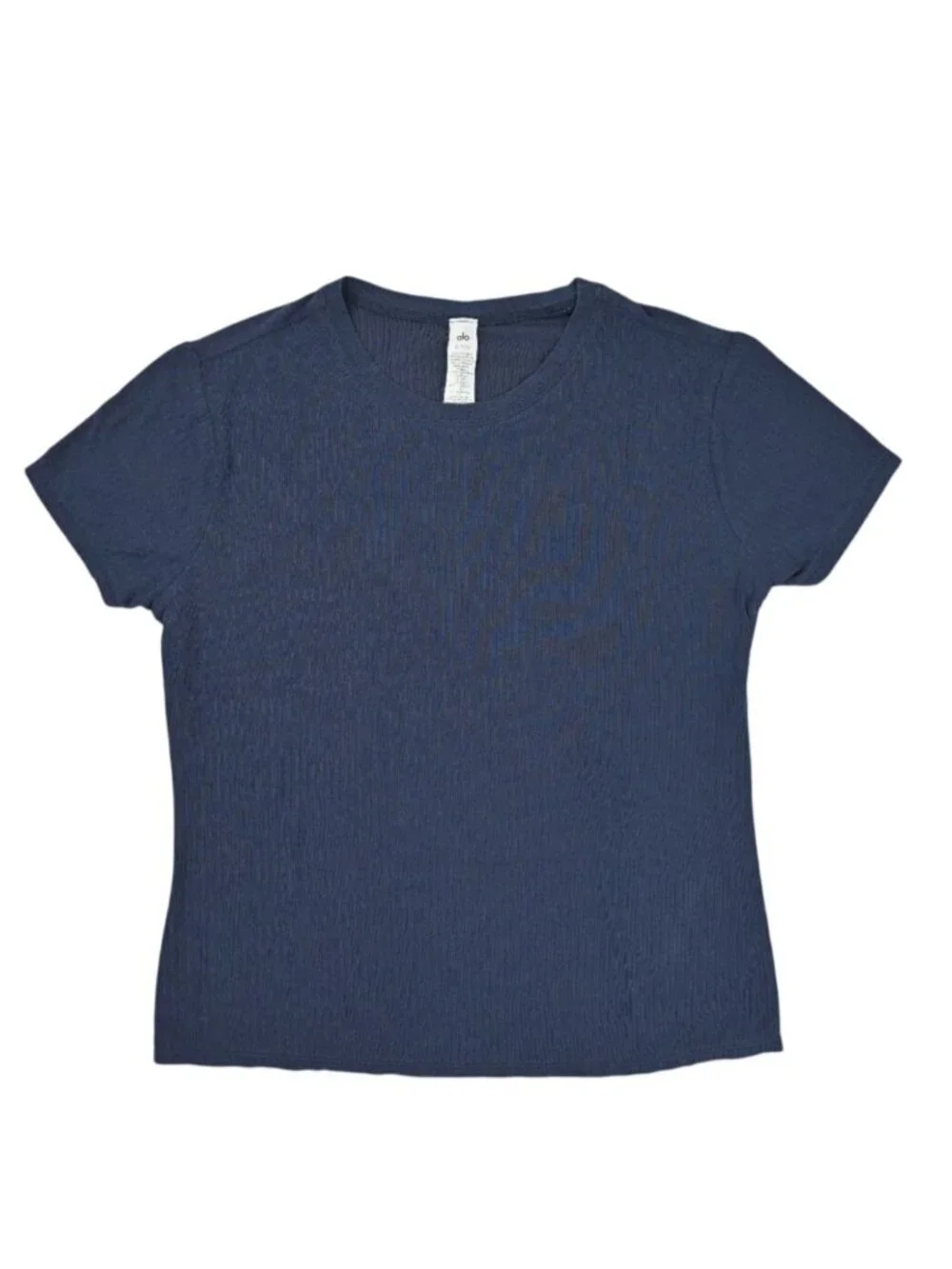 ALO Yoga Ribbed Sea Coast Tee in Navy